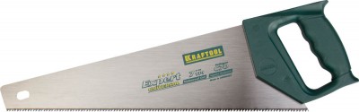 Ножовка по дереву (пила) KRAFTOOL UNIVERSAL 500 мм, 7 / 8 TPI, рез поперек и вдоль волокон, зуб универсальный