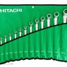 Набор раздвоенных кольцевых ключей Hitachi HTC-774019