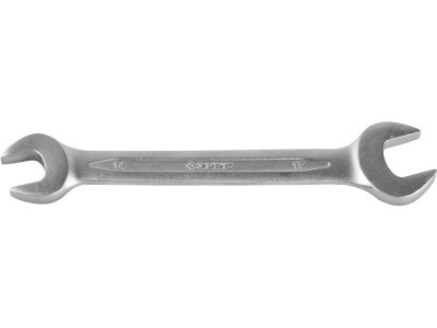 Ключ ЗУБР МАСТЕР гаечный рожковый, Cr-V сталь, хромированный, 17х19мм