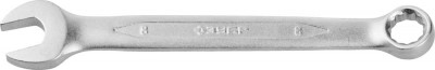 Ключ ЗУБР ПРОФИ гаечный комбинированный, Cr-V сталь, хромированный, 8мм