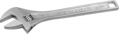 Ключ разводной ЗУБР, Ni-Cr, длина 375мм, зев 40мм