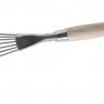 Грабельки ЗУБР ЭКСПЕРТ веерные из нержавеющей стали, деревянная ручка из ясеня, 7 круглых зубцов, 290х120х605мм
