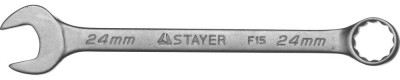 Ключ STAYER MASTER гаечный комбинированный, хромированный, 24мм