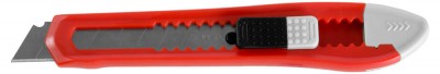 Нож ЗУБР СТАНДАРТ с сегментированным лезвием, корпус из AБС пластика, сдвижной фиксатор, сталь У8А, 18мм