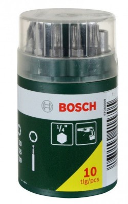Набор бит 10 шт. (9 бит 25 мм + универс. держатель) Bosch 2607019452