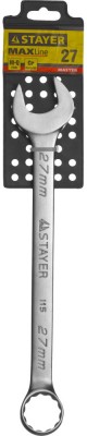 Ключ STAYER MASTER гаечный комбинированный, хромированный, 27мм