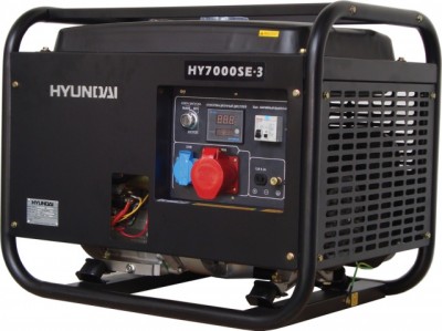 Бензиновый генератор Hyundai Professional HY 7000SE-3 + колеса