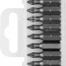 Биты ЗУБР МАСТЕР кованые, хромомолибденовая сталь, тип хвостовика C 1/4, PH1, 25мм, 10шт