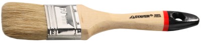 Кисть плоская STAYER UNIVERSAL-EURO, светлая натуральная щетина, деревянная ручка, 50мм