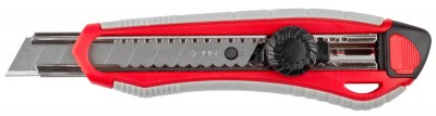 Нож ЗУБР МАСТЕР с сегментированным лезвием, двухкомпонентный корпус, механический фиксатор, сталь У8А, 18мм