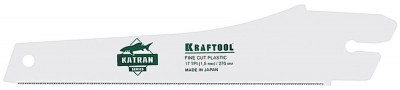 Полотно KRAFTOOL PROFI KATRAN FINE CUT PLASTIC по пластику, 17 TPI, 270мм