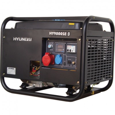 Бензиновый генератор Hyundai Professional HY 9000SE-3 + колеса