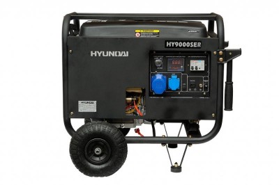 Бензиновый генератор Hyundai Professional HY 9000SER + колеса