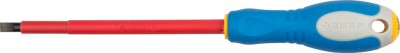 Отвертка ЗУБР ПРОФИ ЭЛЕКТРИК, Cr-V, трехкомпонент рукоятка, высоковольтная до ~1000В, SL, 6,5x150 мм