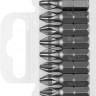 Биты ЗУБР МАСТЕР кованые, хромомолибденовая сталь, тип хвостовика C 1/4, PH2, 25мм, 10шт