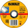 Диск отрезной плоский по нержавеющей стали для УШМ (125х22,2х1 мм) Dewalt DT 3445