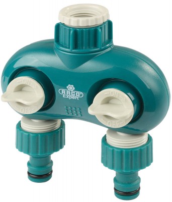 Распределитель поливочный RACO Original DELUXE двухканальный, 1/2х3/4