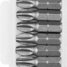 Биты ЗУБР МАСТЕР кованые, хромомолибденовая сталь, тип хвостовика C 1/4, PH3, 25мм, 10шт