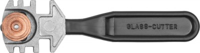 Стеклорез ЗУБР ЭКСПЕРТ роликовый, 3 режущих элемента, с пластмассовой ручкой