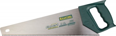 Ножовка по дереву (пила) KRAFTOOL UNIVERSAL 350 мм, 9/10 TPI, рез поперек и вдоль волокон., зуб универсальный наклонный