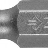 Биты ЗУБР МАСТЕР кованые, хромомолибденовая сталь, тип хвостовика C 1/4, PZ1, 25мм, 2шт
