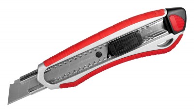 Нож ЗУБР ЭКСПЕРТ с сегментированным лезвием 18 мм, металлический корпус, автоматический фиксатор лезвия