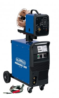 Сварочный аппарат MEGAMIG 380 - 400V-350A-D=1,6 mm 827459тележка 806459 BLUE WELD 822459