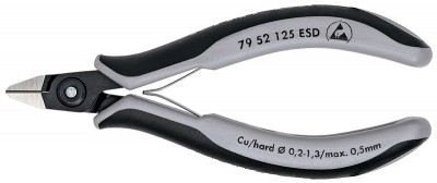 79 52 125 ESD Прецизионные кусачки боковые для электроники антистатические ESD Knipex