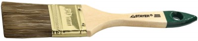 Кисть плоская STAYER LASUR-STANDARD, смешанная (натуральная и искусственная) щетина, деревянная ручка, 50мм