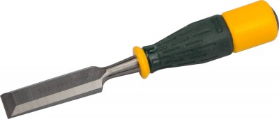 Стамеска KRAFTOOL EXPERT упрочненное полотно, ударочпрочная двухкомп ручка, стальной затыльник для ударных работ,25мм