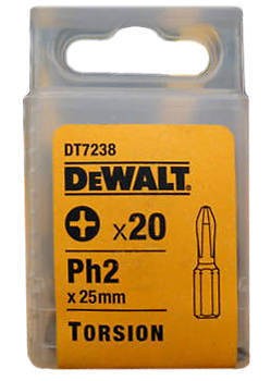 Бит DeWalt DT 7238 (Рh2, хв-6-ти гран 14', 25мм, 20шт) 164846