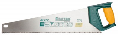 Ножовка по дереву (пила) KRAFTOOL BLITZ 450 мм, 7/8 TPI, быстрый рез поперек волокон, зубья - «S» : прямые