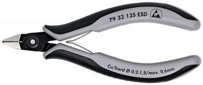 79 32 125 ESD Прецизионные кусачки боковые для электроники антистатические ESD Knipex