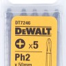 Бит DeWalt DT 7246 (Рh2, хв-6-ти гран 14', 50мм, 5шт, Extra Grip) 164847