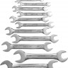Набор: Ключ STAYER PROFI гаечный рожковый, Cr-V сталь, хромированный, 6-32мм, 12шт 27035-H12