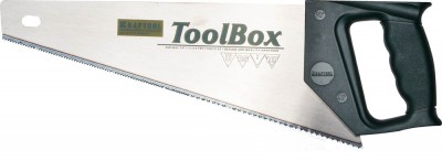 Ножовка по дереву компактная (пила) KRAFTOOL TOOLBOX. 350 мм, 11/12 TPI, зуб универсальный, наклонный