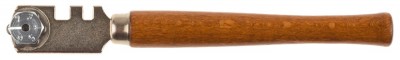 Стеклорез STAYER PROFI роликовый, 6 режущих элементов, с деревянной ручкой