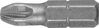 Биты ЗУБР МАСТЕР кованые, хромомолибденовая сталь, тип хвостовика C 1/4, PZ3, 25мм, 2шт