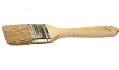Кисть плоская ЗУБР УНИВЕРСАЛ-ОПТИМА, светлая щетина, деревянная ручка, 35мм