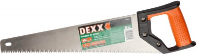 Ножовка DEXX ХОББИпо дереву, двухкомп рукоятка, заточенный разведенный универс зуб, объемная закалка, 5TPI, 400мм