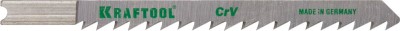 Полотна KRAFTOOL для эл/лобзика, Cr-V, по дереву, ДСП, ДВП, чистый рез, US-хвост., шаг 4мм, 75мм, 2шт