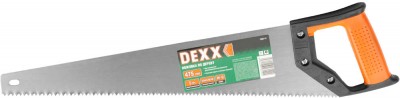Ножовка DEXX по дереву, двухкомп рукоятка, заточенный разведенный зуб универсальной формы, бъемная закалка, 5TPI, 475