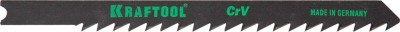 Полотна KRAFTOOL для эл/лобзика, Cr-V, по дереву, ДВП, ДСП, быстрый рез, US-хвост., шаг 4мм, 75мм, 2шт