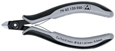 79 02 120 ESD Прецизионные кусачки боковые для электроники антистатические ESD Knipex