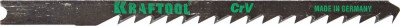 Полотна KRAFTOOL для эл/лобзика, Cr-V, по дереву, ДВП, ДСП, фигурный рез, US-хвост., шаг 4мм, 75мм, 2шт