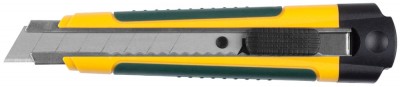 Нож KRAFTOOL EXPERT с сегментированным лезвием, двухкомп корпус, автостоп, отсек для хранения запасных лезвий, 18мм