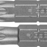 Биты ЗУБР МАСТЕР кованые, хромомолибденовая сталь, тип хвостовика C 1/4, T30 - 1 шт, Т40 - 1 шт, 25мм, 2шт