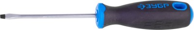 Отвертка ЗУБР ПРОФИ хромованадиевая сталь, двухкомпонентная рукоятка, магнит наконечник, SL5,0x100мм