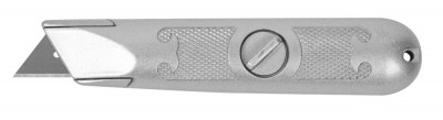 Нож ЗУБР МАСТЕР с трапециевидным лезвием тип А24, металлический корпус, фиксированное лезвие
