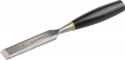 Стамеска STAYER STANDARD ЕВРО плоская с пластмассовой ручкой, 25мм